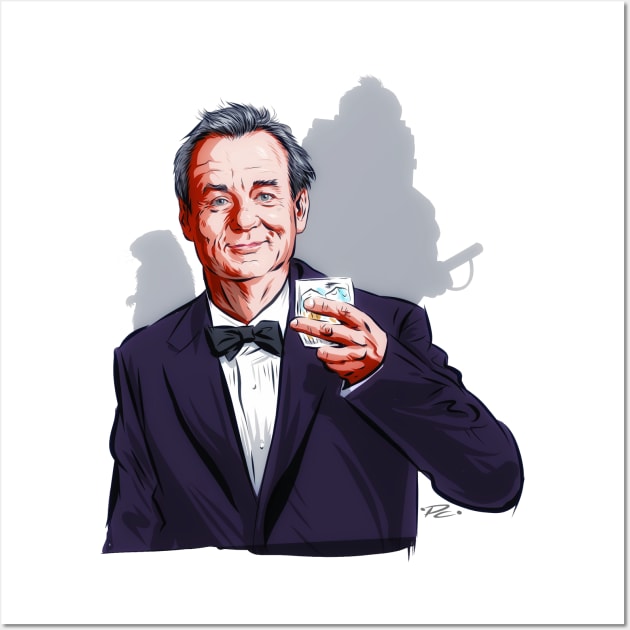 Bill Murray - An illustration by Paul Cemmick Wall Art by PLAYDIGITAL2020